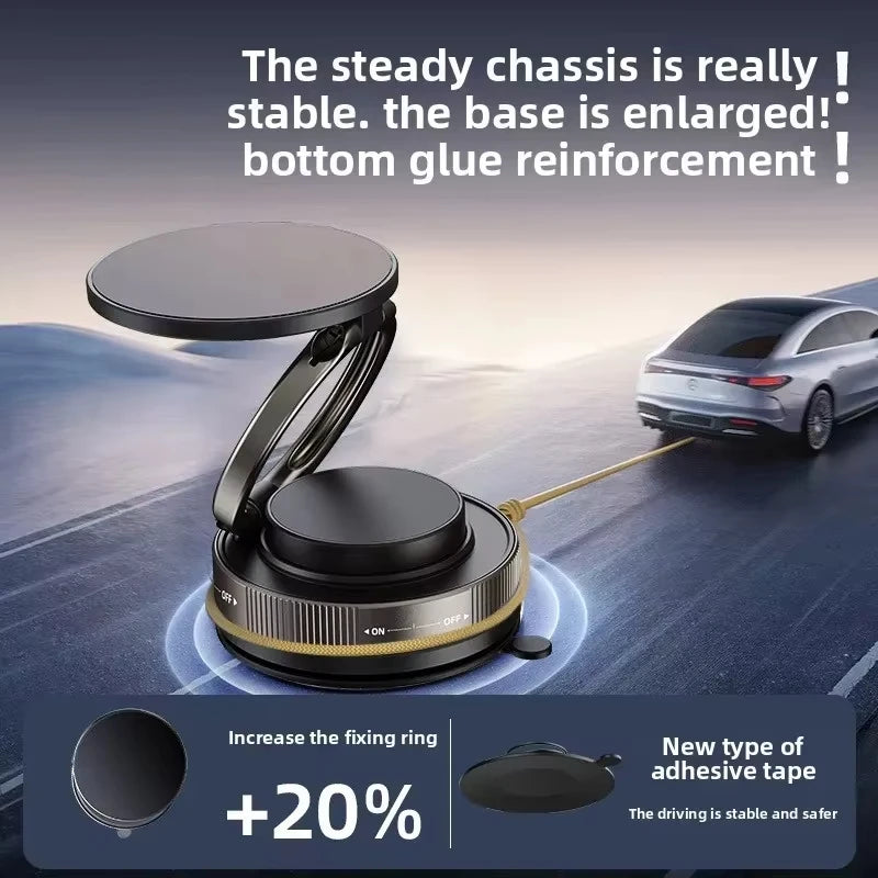 Vacuum Magnetic Phone Holder Stand, for Magsafe Suction Cup Phone MountAdjustable Swivel Lock, for Your Car/Gym/Mirror