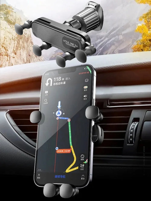 Car Air Vent Mount Gravity Cell Phone Holder for 4.7-7 Inch Universal Smartphone IPhone Xiaomi GPS Stand Shockproof GPS Clip
